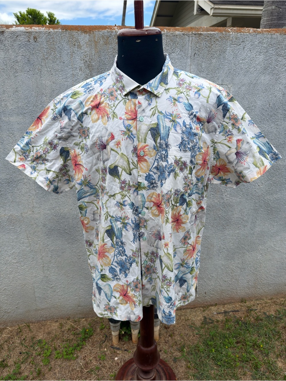 PreOwned Tori Richard Multicolored Hawaiian Shirt Full Button Men's 2XL